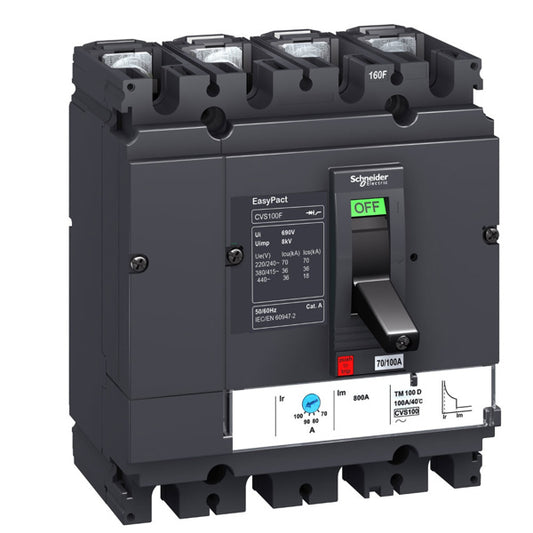 Schneider Electric EasyPact CVS 100A 25kA 4P MCCB – LV510317