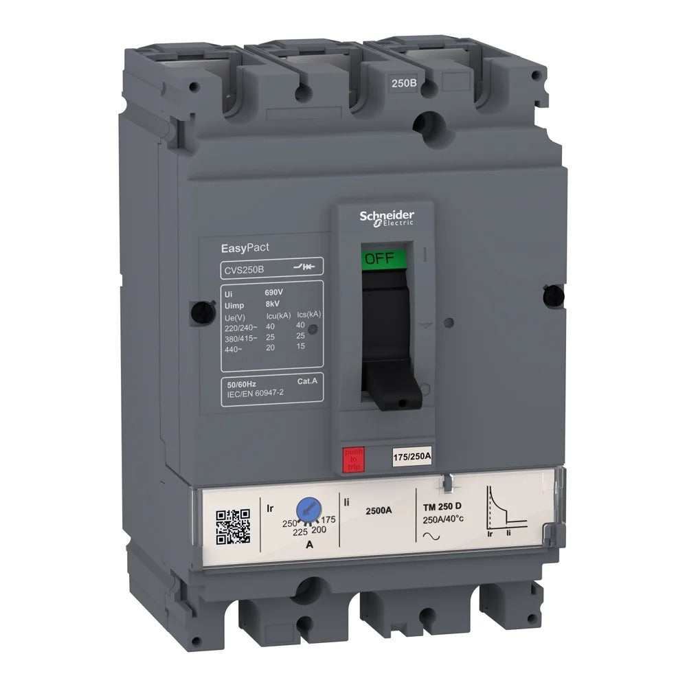 Schneider Electric EasyPact CVS 160A 25kA 3P MCCB – LV516303