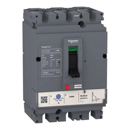 Schneider Electric EasyPact CVS 160A 25kA 3P MCCB – LV516303