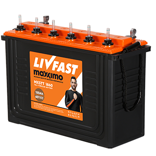 LIVFAST MXSTT 1860 - 150AH SHORT TALL TUBULAR -  WARRANTY : 36 + 24 MONTHS