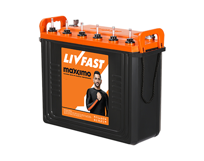 LIVFAST MXTT 2554 - 220AH TALL TUBULAR -  WARRANTY : 36 + 18 MONTHS