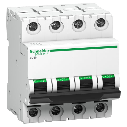 Schneider Electric Acti9 xC60 4P 63A C-curve MCB – A9N4P63CGN