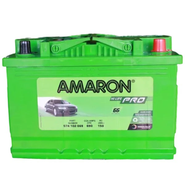 Amaron - Pro – 574102069 (DIN74) - 74AH – 72 Months Warranty - Solar World