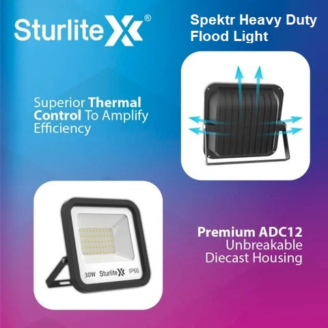 Spektr Heavy Duty Flood Light LG-0005-30W, Sturlite Spektr Light - 30W (Pack of 3)