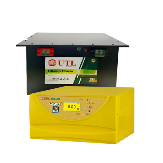 UTL Gamma Plus GPP2600 24Volt Solar Inverter with UTL Ulibes 25.6V 100Ah Lithium Battery Combo