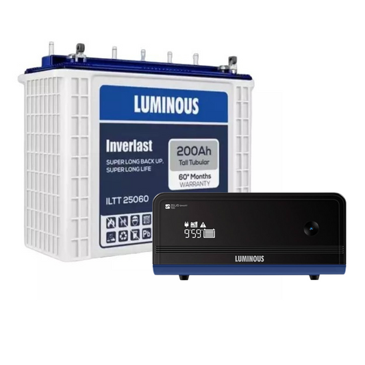 Luminous Zelio Smart 1100 Inverter with ILTT 25060 200Ah Tubular Battery Combo
