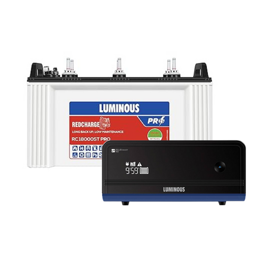 Luminous Zelio Smart 1100 Inverter with RC18000ST Pro 150Ah Tubular Battery Combo