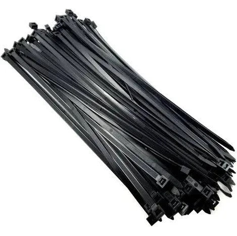 Cable Tie 250*4.8mm Black 100 Pcs (Pack of 1) - Solar World