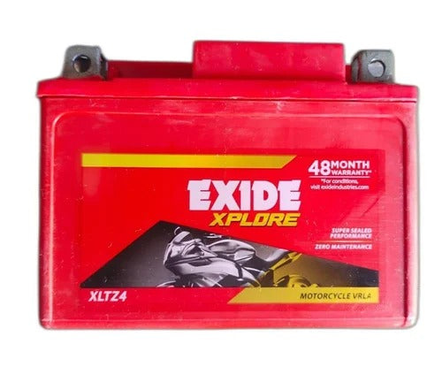 Exide Two Wheeler Battery - XLTZ4 - 3AH - Warranty : 24F + 24P Months - Solar World