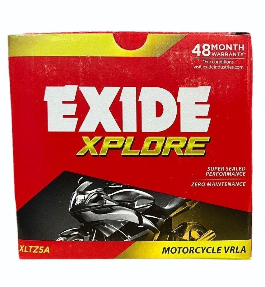 Exide Two Wheeler Battery - XLTZ5A - 5AH - Warranty : 24F + 24P Months - Solar World