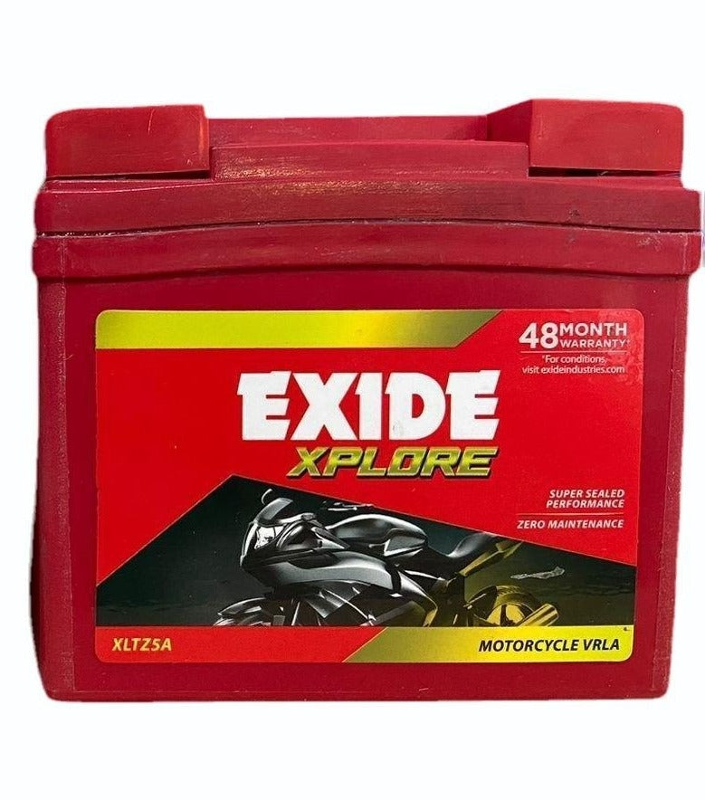 Exide Two Wheeler Battery - XLTZ5A - 5AH - Warranty : 24F + 24P Months - Solar World