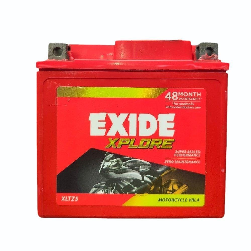 Exide Two Wheeler Battery - XLTZ5 - 4AH - Warranty : 24F + 24P Months - Solar World