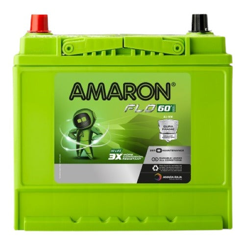 Amaron - Flo – 555111054 (DIN 55R) - 55AH Car Battery – 60 Months Warranty
