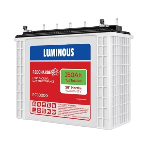 Luminous RC 18000 : 150Ah /12V Warranty : 18+18 Months - Solar World