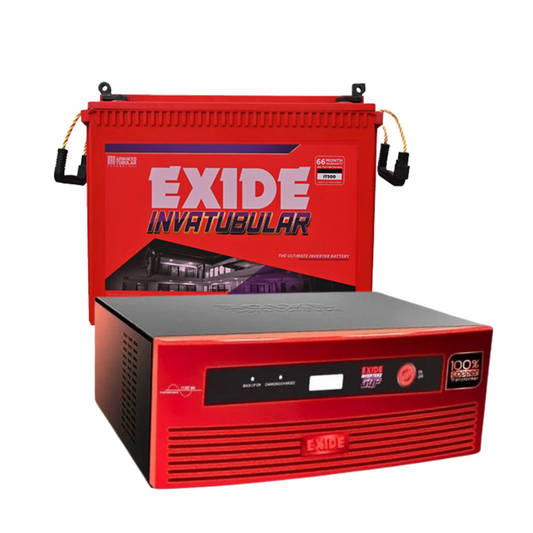 Exide GQP 900VA/12V Inverter with Exide IT500 150AH Battery