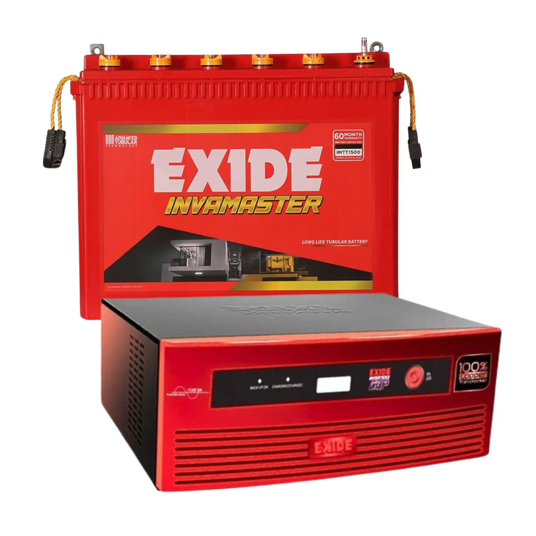 Exide GQP 1125VA 12V Inverter with Exide IMST1500 150Ah Battery