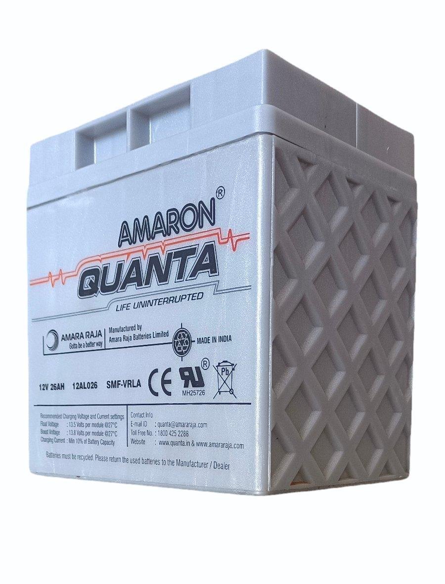 Amaron Quanta Battery-  26Ah/12V -Warranty : 24 Months - Solar World