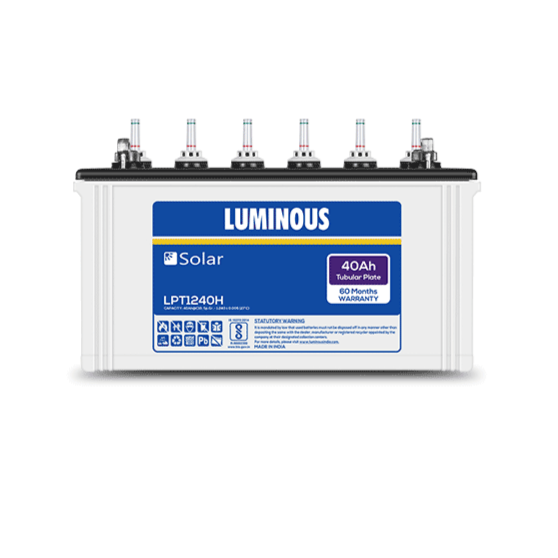 Luminous Solar Tubular Battery 40AH - LPT 1240H- Warranty: 60 Months - Solar World