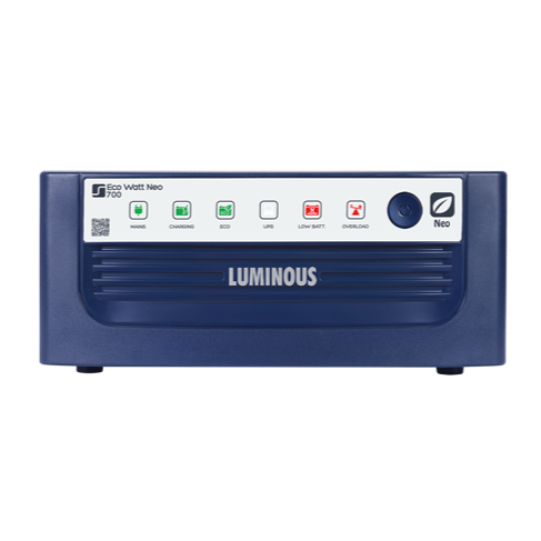 Luminous Eco Watt Neo 700 Square Wave: 600VA/12V - 24 Months Warranty - Solar World