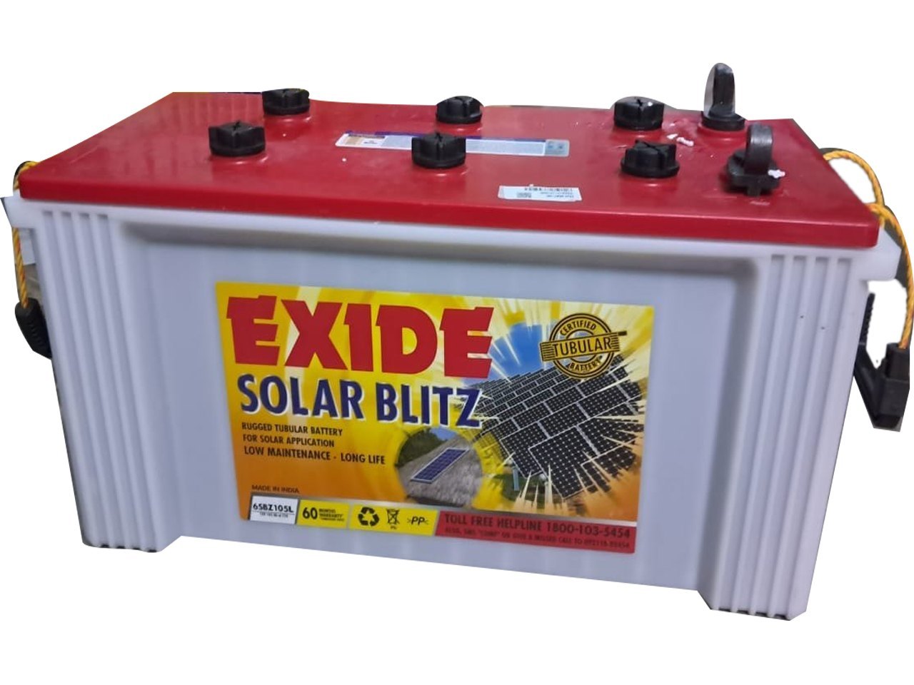 Exide Solar Blitz 75AH Battery 6SBZ75L - 60 Months Warranty - Solar World