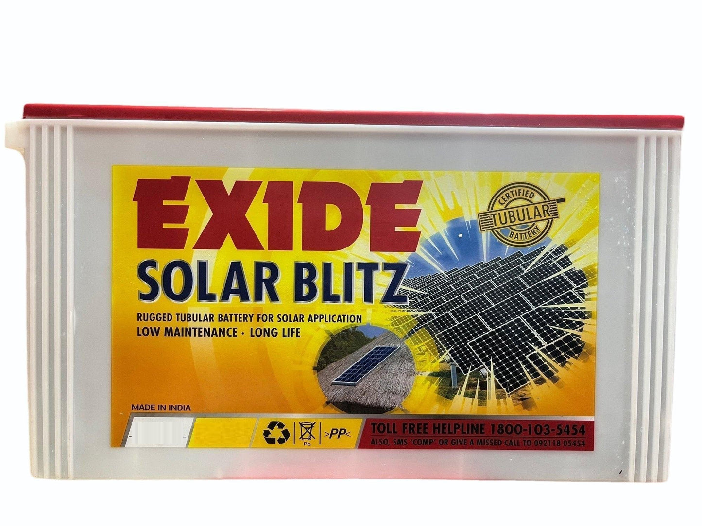 Exide Solar Blitz 75AH Battery 6SBZ75L - 60 Months Warranty - Solar World