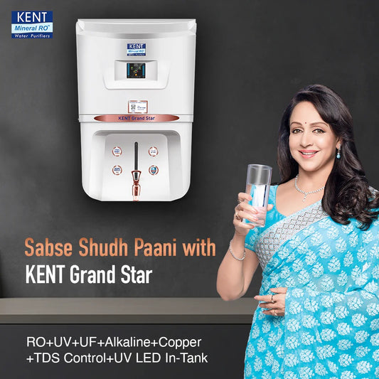 Kent Grand star ZWW MRO RO Water Purifier 9L RO+UV+COPPER+ ALKALINE +TDS Control