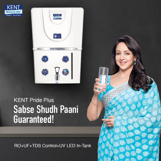 Kent Pride Plus RO Water Purifier 8L Tank RO+UV+TDS Control+UV In Tank