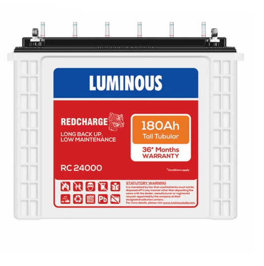 Luminous RC 24000 : 180Ah 12V Warranty : 18+18 Months