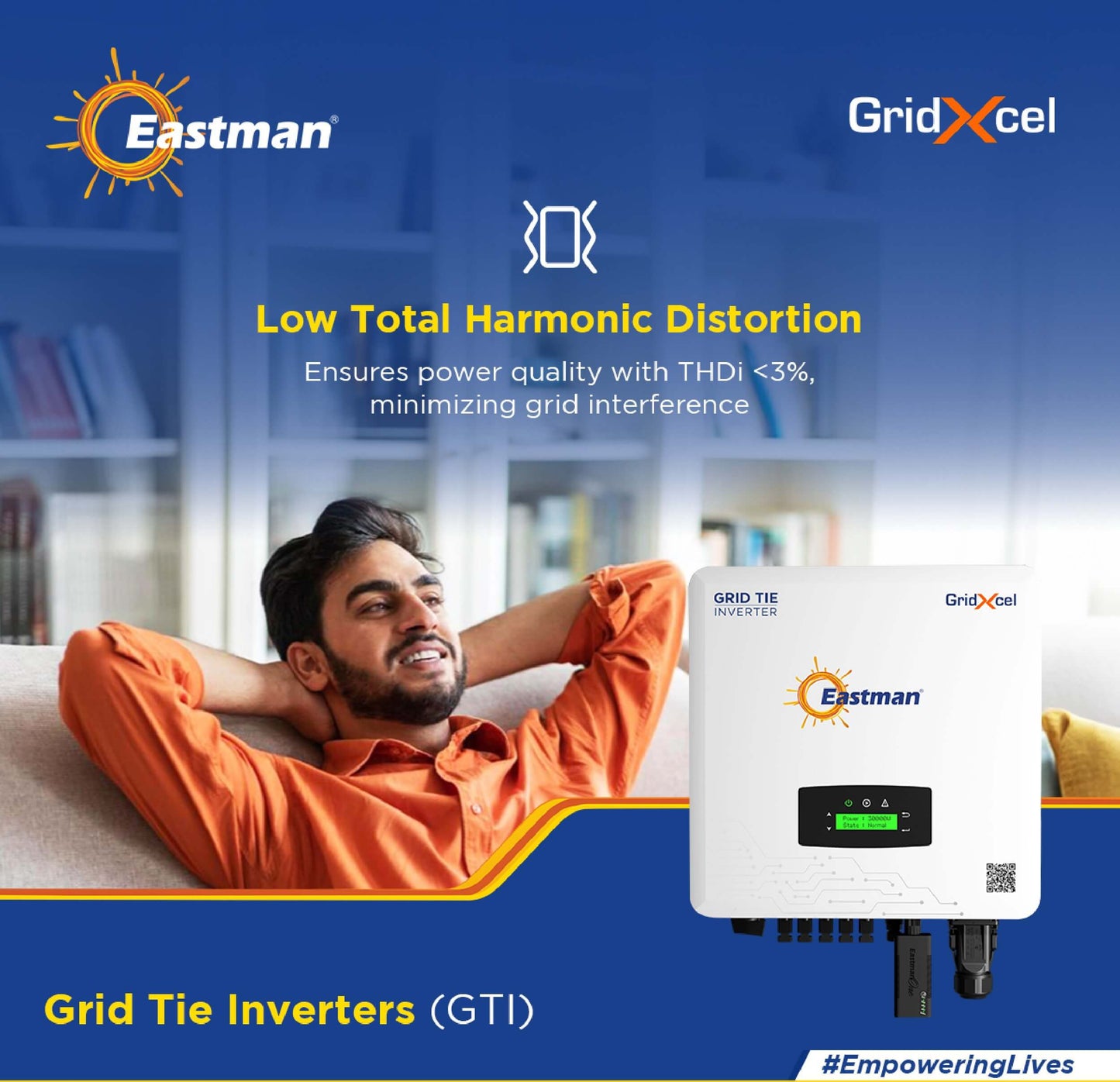 Eastman Grid Tie Inverter ES10KWT-GT 10kW 2MPPT Three Phase