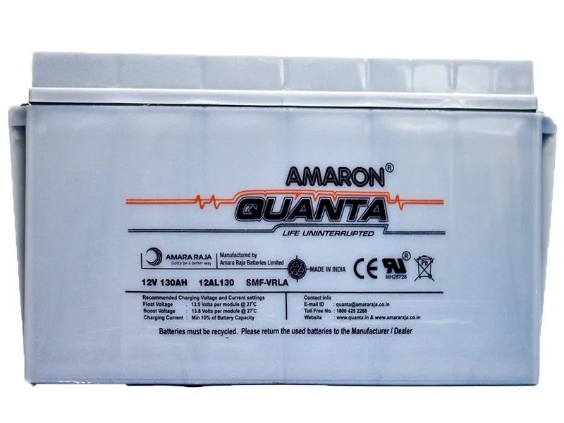 Amaron Quanta Battery-  130Ah/12V -Warranty : 24 Months - Solar World