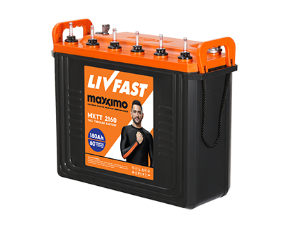 LIVFAST MXTT 2154 - 180AH TALL TUBULAR -  WARRANTY : 36 + 18 MONTHS