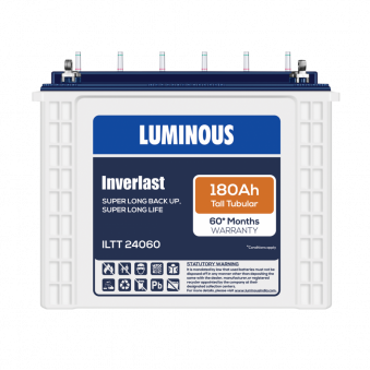 Luminous ILTT 24060 : 180Ah/12V Warranty : 36+24 Months - Solar World